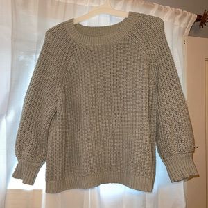 Aerie gray cable knit sweater